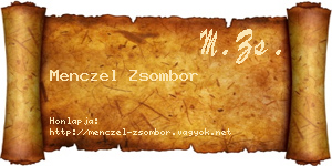 Menczel Zsombor névjegykártya